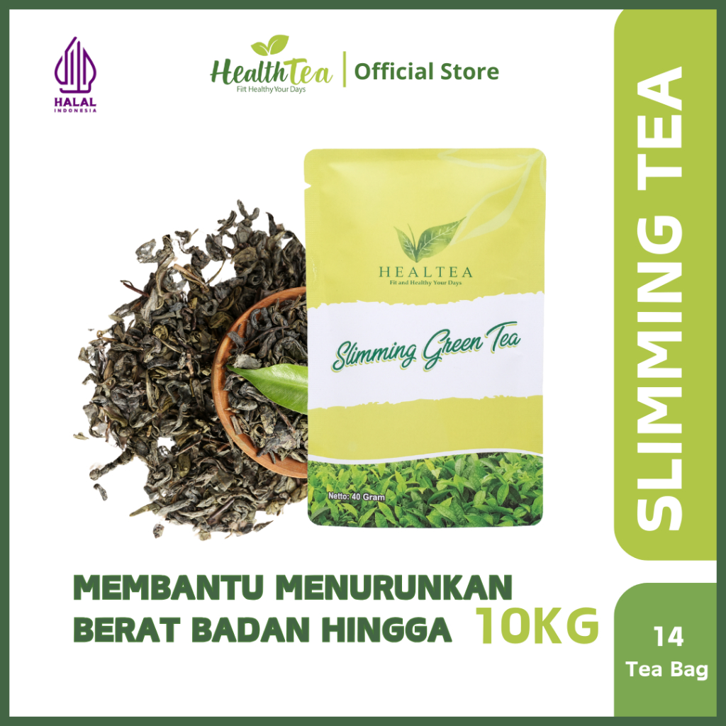 

Teh hijau green tea slimming tea pelangsing diet detox paket 14 Hari langsing