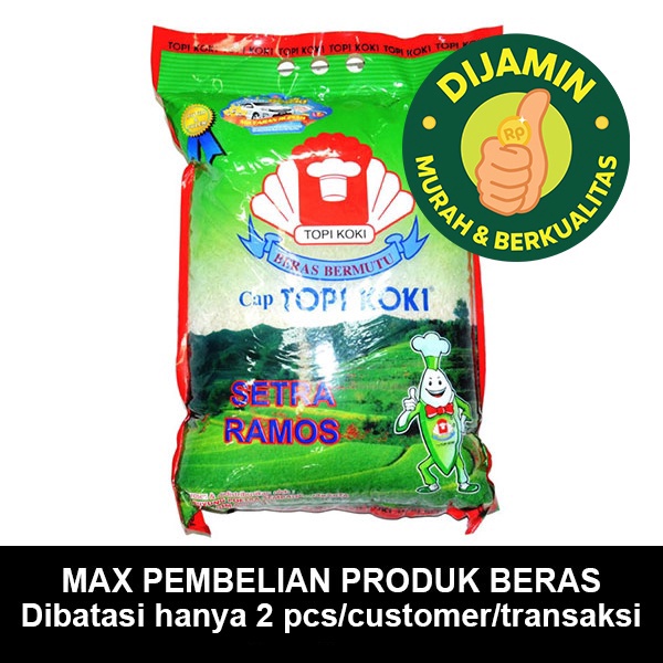 

Termurah TOPI KOKI SETRA RAMOS 5 KG BERAS