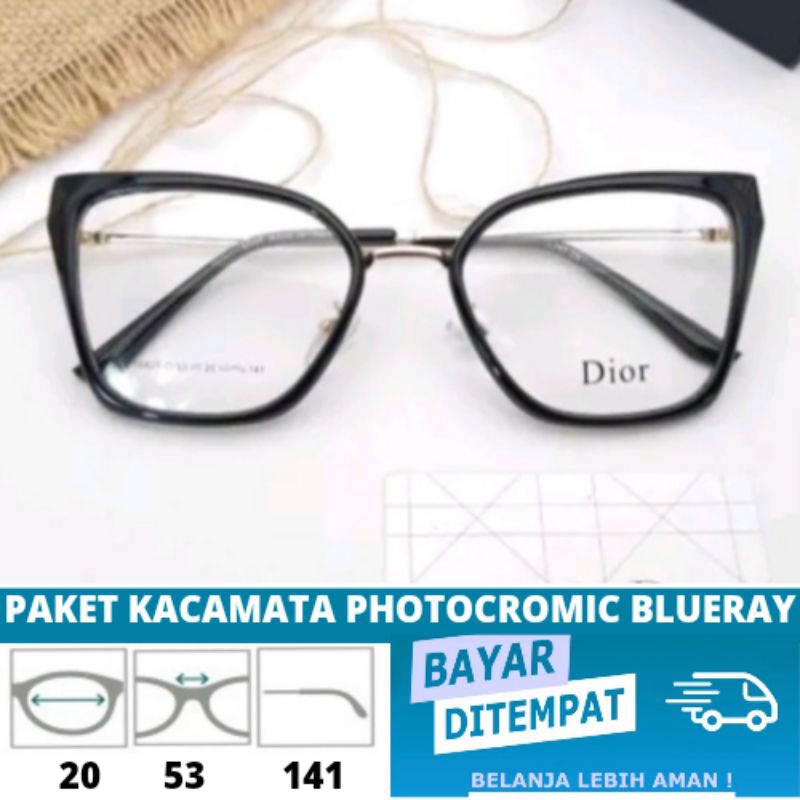 kacamata premium 58821 Lensa antiradiasi photocromic blueray