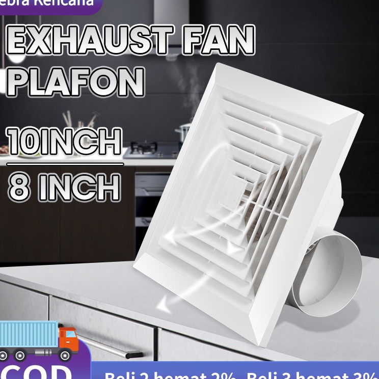 Mmm Exhaust fan Plafon 1inch 8 inch exhaust fan dapur exhaust fan dinding Rumah Toilet Dapur Restora