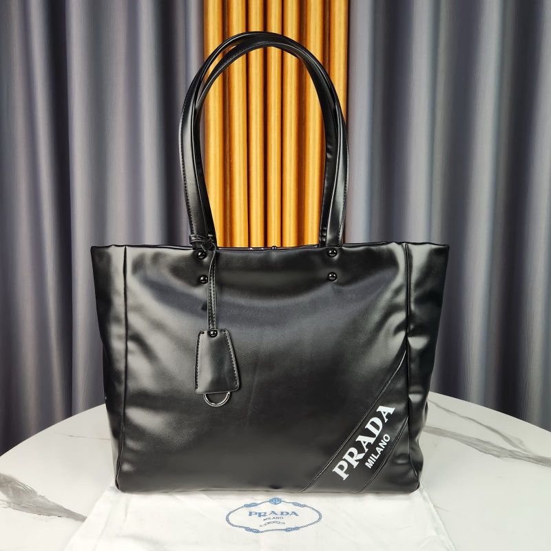 Tas Prada Padded Leather Tote Logo HITAM AP67882 Q061Q