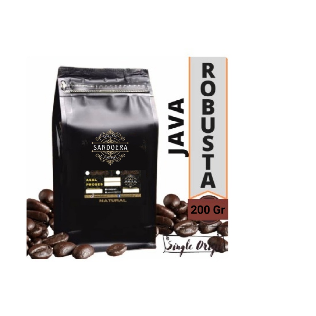 

Kopi Robusta 200Gr Bisa Pilih Biji / Bubuk Produk Kopi Sandoera Lumajang - Biji Utuh, Medium