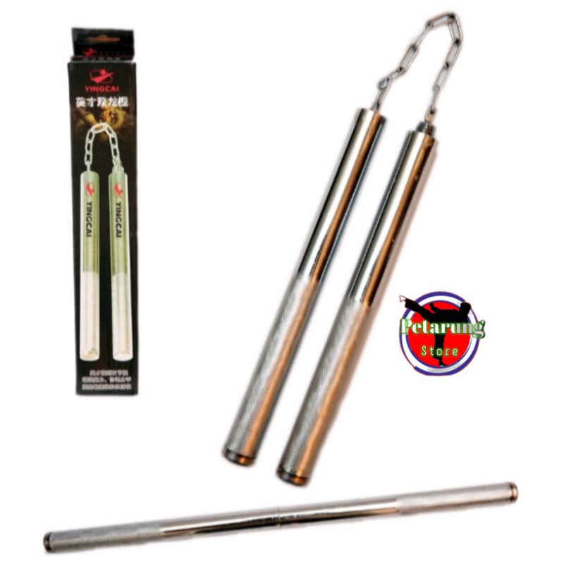 Double Stick stainless Ruyung besi, Nunchaku stainless
