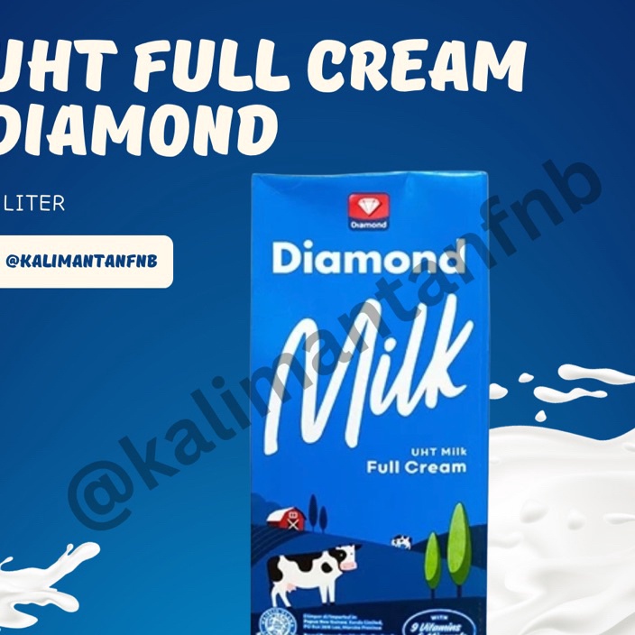 

Dijamin Ori Susu Diamond UHT Full Cream Plain 1L