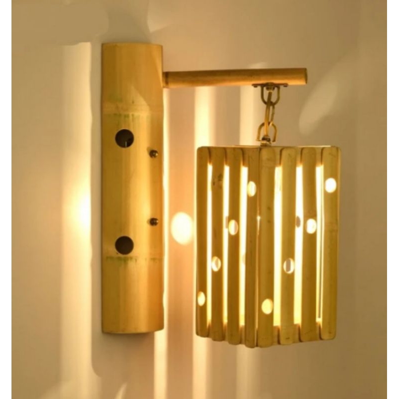 lampu hias lampu tidur bambu