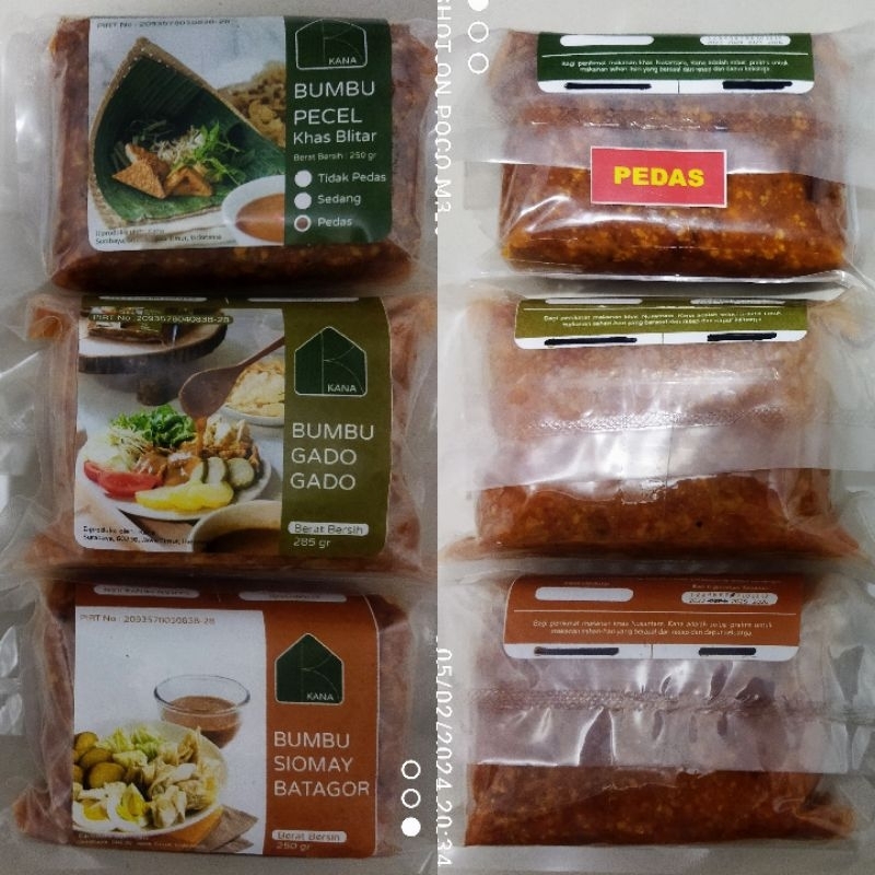 

Bumbu Pecel Khas Blitar/ Gado2/ Siomay/ Rujak Manis Cap Kana 250gr