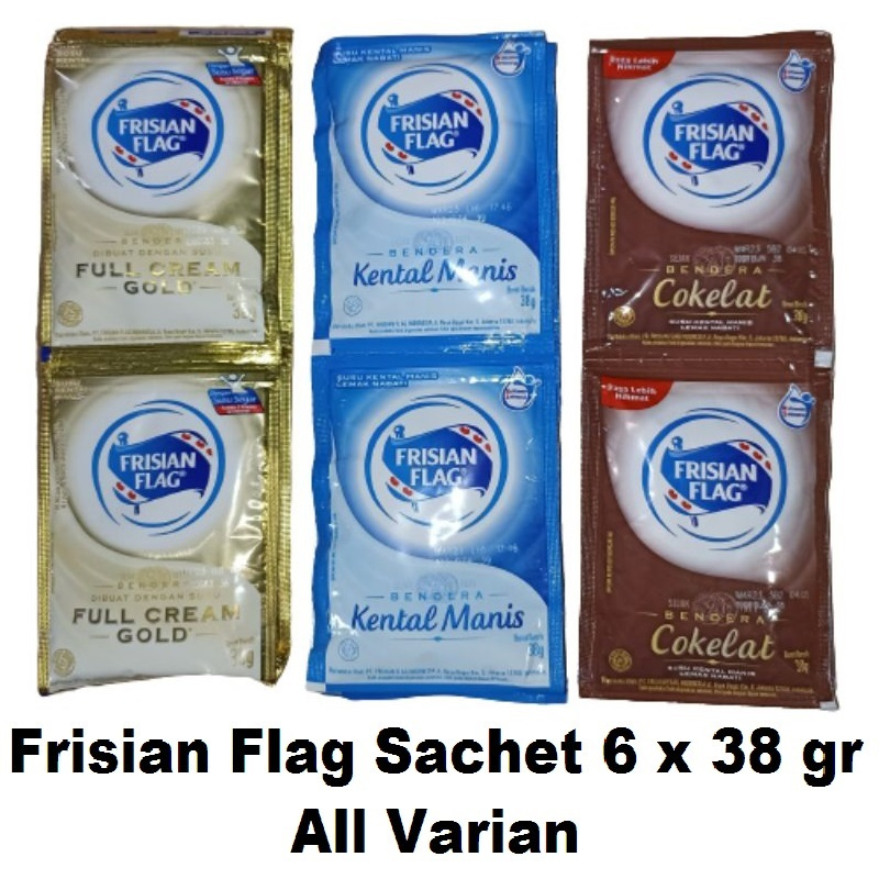 

Frisian Flag Sachet 6 x 38 gr - Susu Bendera Kental Manis