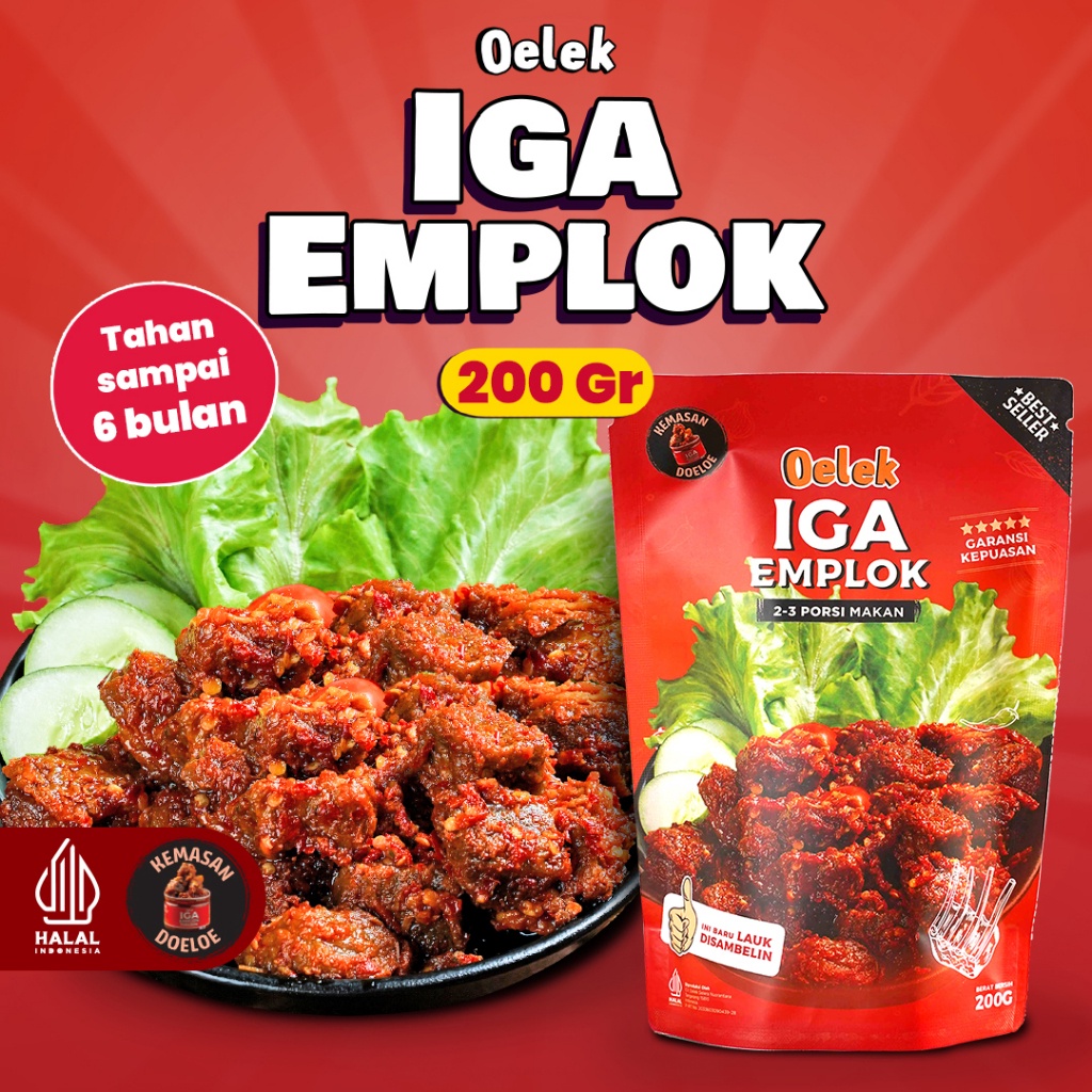 

HARGA GROSIR Iga Emplok Oelek 2gr Iga Mercon Iga Sambal Oseng Iga grosir