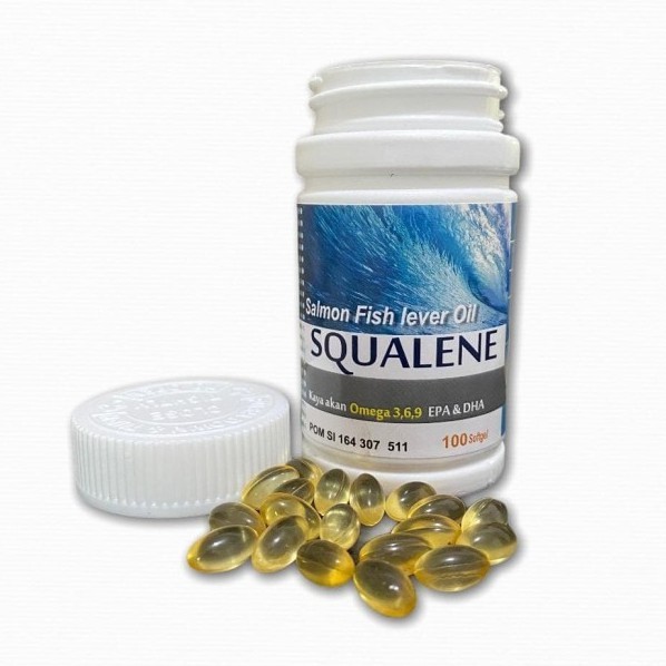 Salmon Fish Lever Oil Minyak Ikan Salmon Squalene 100 Softgel Omega 3