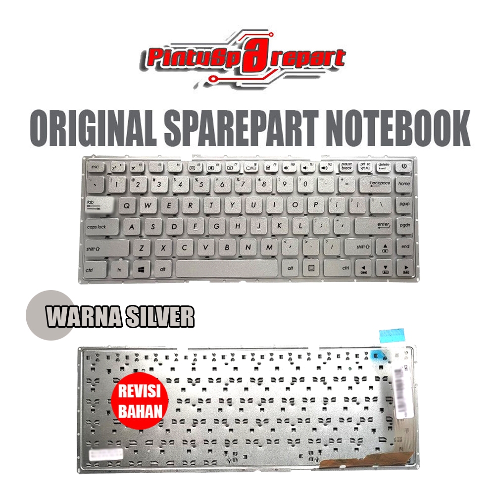 (Genuine Warna Silver) Keyboard Original Asus Vivobook X441 X441M X441U X441S X441B X441N F441U R441