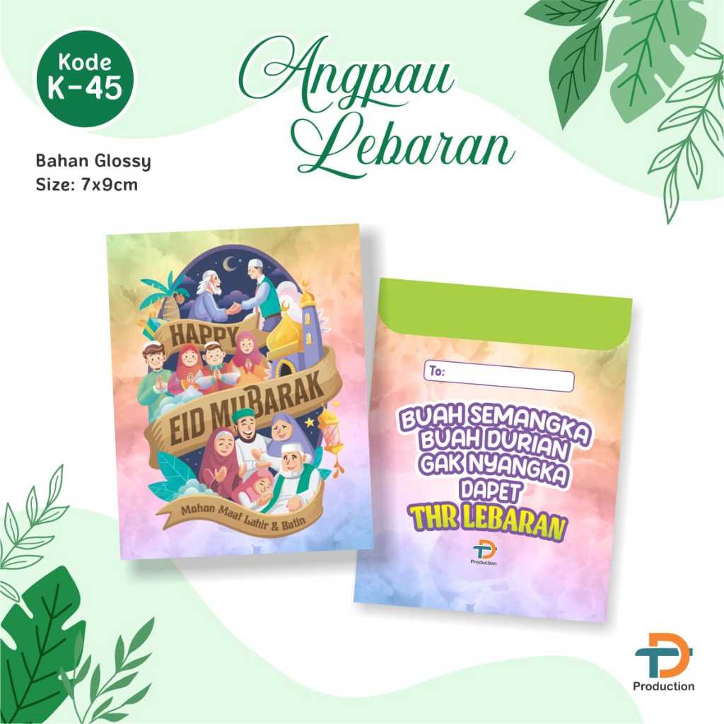 

10 PCS ANGPAU ANGPAO AMPLOP LEBARAN KODE K45