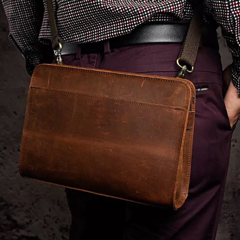 Tas pria selempang / dompet clutch pria retro