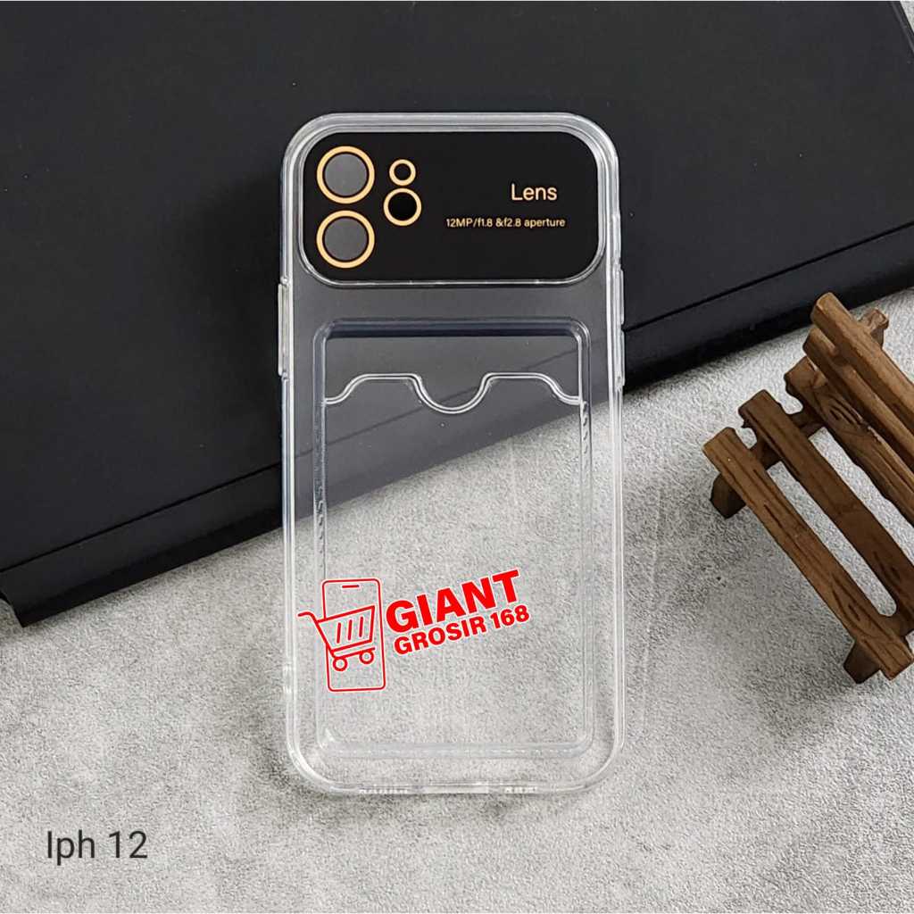 Clear Card Big Lens Slot Kartu Bening Case Iphone 12 Iphone 12 Pro Iphone 12 Pro Max