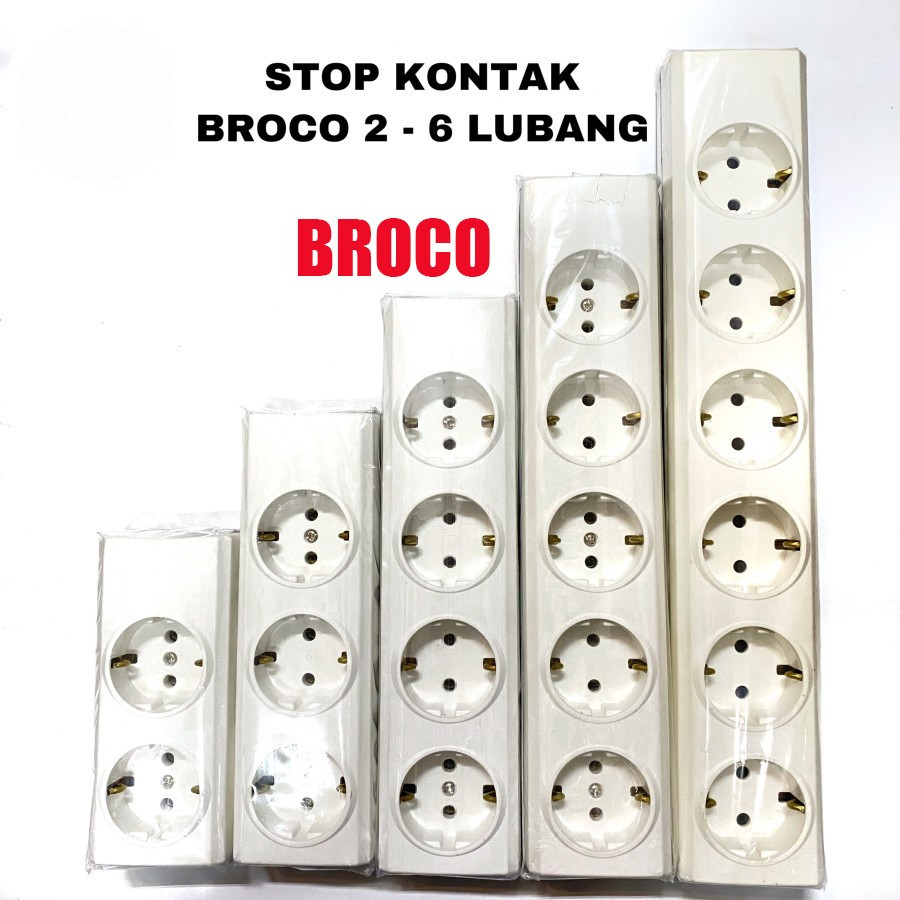 STOPKONTAK BROCO 2 3 4 5 6 LUBANG / TERMINAL / COLOKAN LISTRIK BROCO