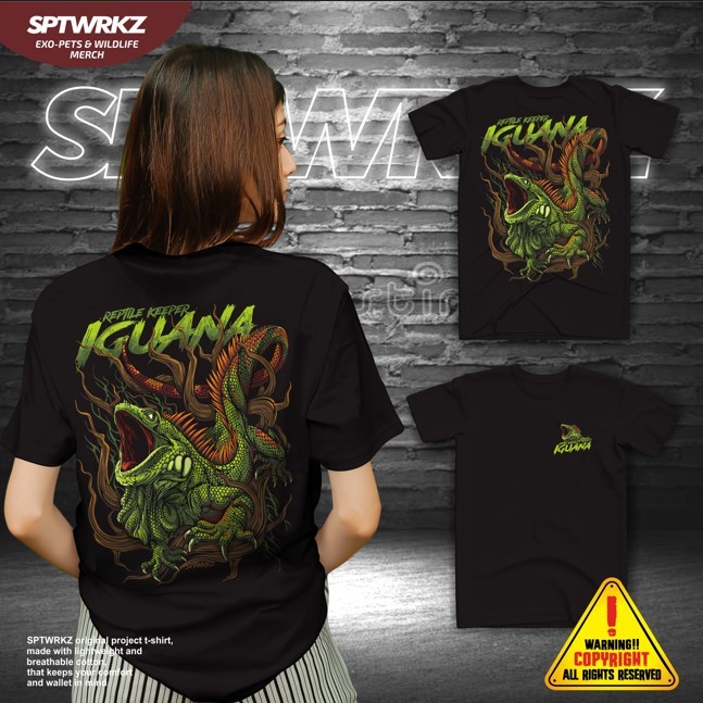 NEW DESIGN T-SHIRT IGUANA KEPPER/KAOS DESAIN TERBARU PENGGEMAR REPTIL IGUANA/KAOS DISTRO UNISEX HOBI