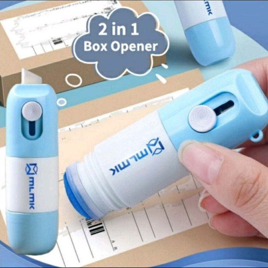 

[Pengiriman 24 Jam] Box Opener Roller Stamp Cutter / Pembuka dan Penghapus Resi Paket