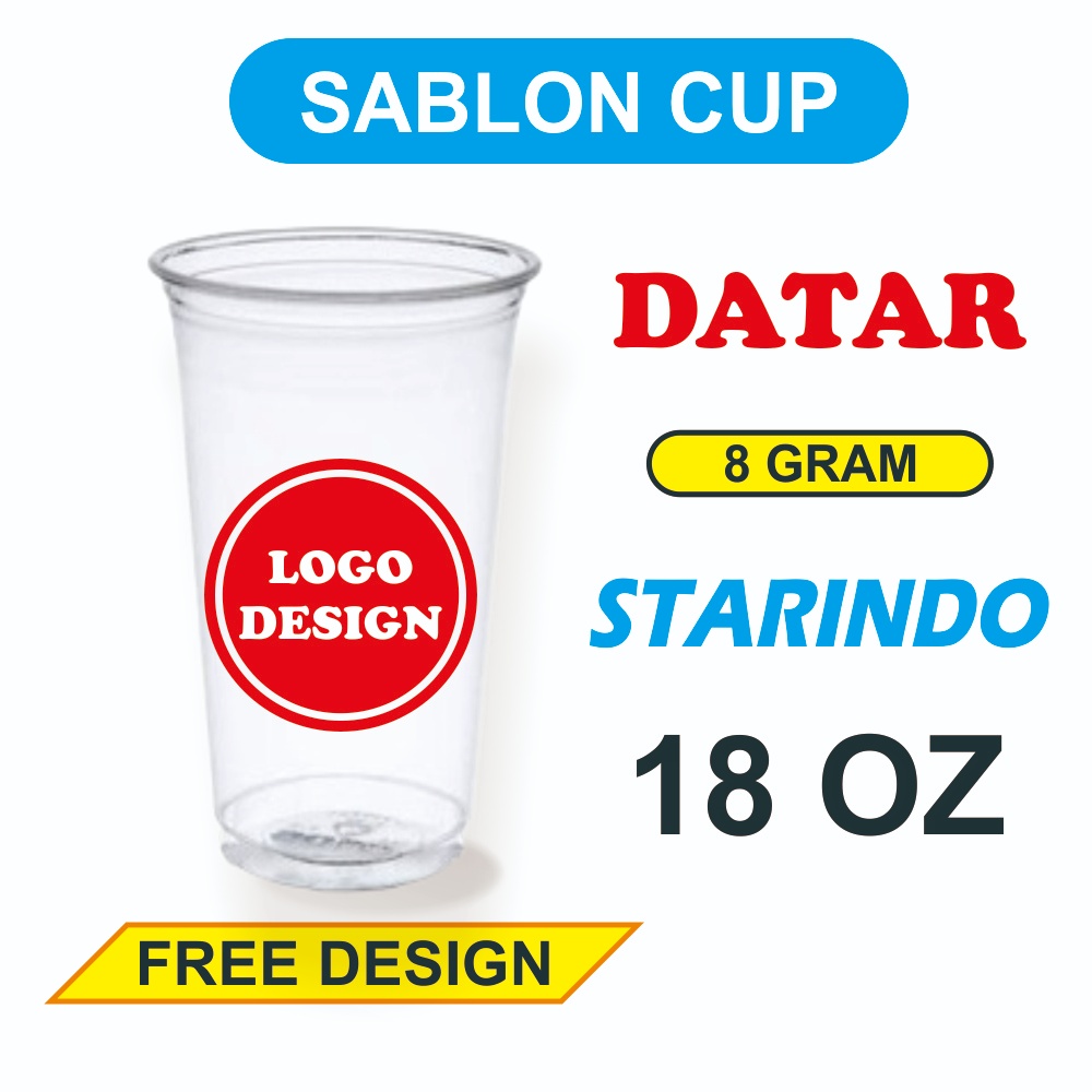 Sablon Cup Datar 18 OZ Merek STARINDO