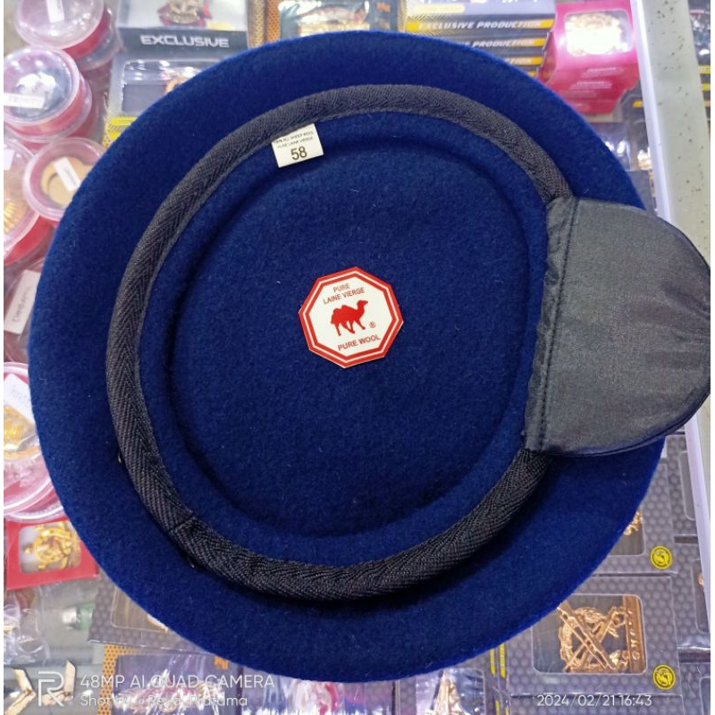 baret brimob biru dongker