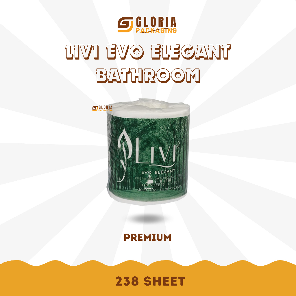 Tissue LIVI Evo Premium Elegant Toilet Roll 238's / Tissu Toilet LIVI