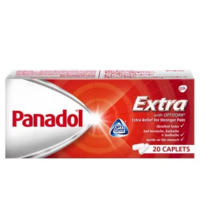 Panadol Extra with Optizorb, 20 caplets - Singapore