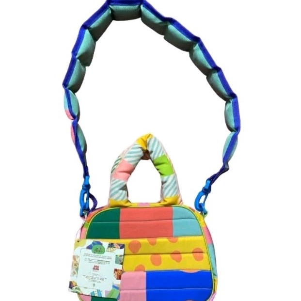 Ready Stock Trapesium Puff Bag Smitten by Pattern