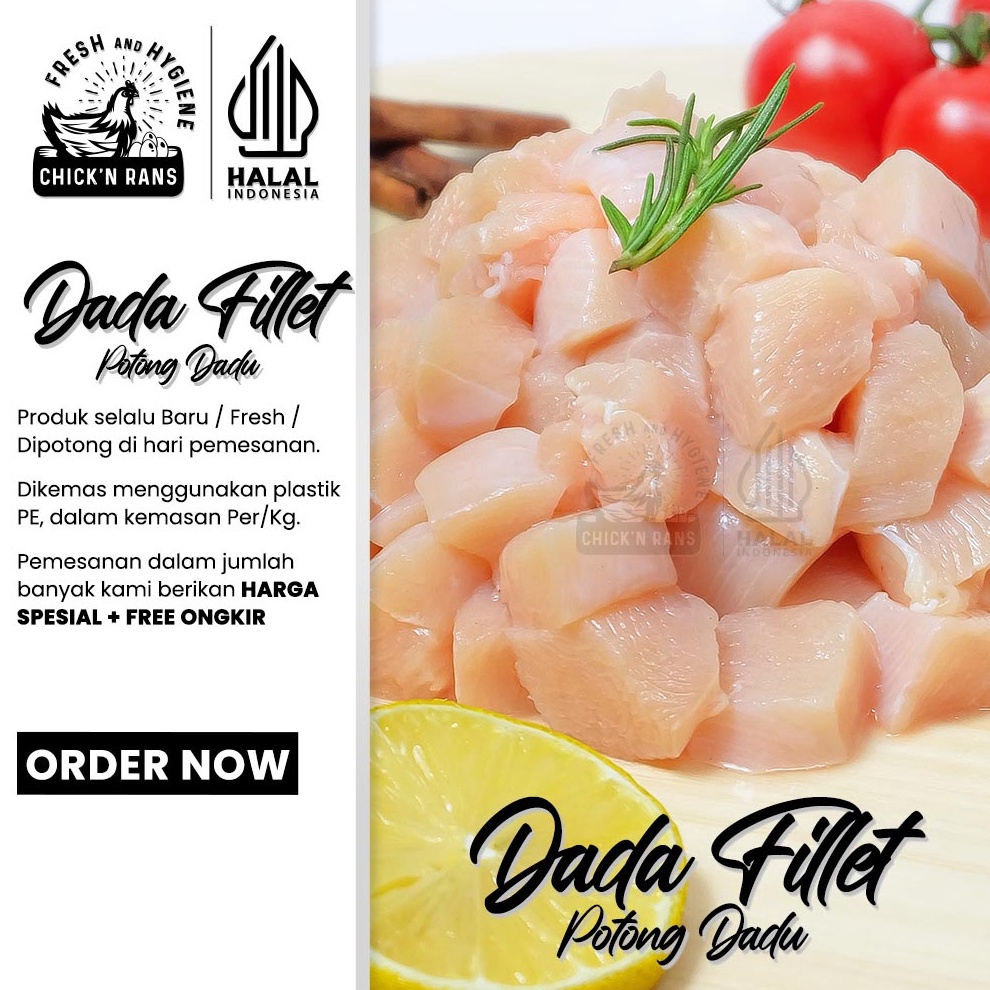 

Star Daging Ayam Dada Potong Dadu grosir
