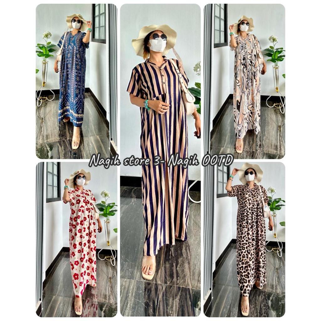 NAGIH- DASTER SHANGHAI DRESS HOME WEAR JUMBO RAYON PREMIUM