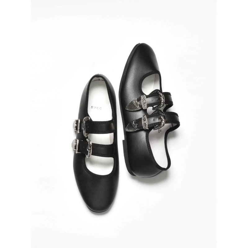 [pre-order Jepang] SVEC Metal Buckle Pumps