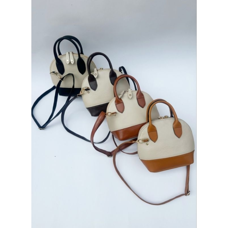 Tas kulit mini tenteng Garut Bahan Premium By Radores Leather