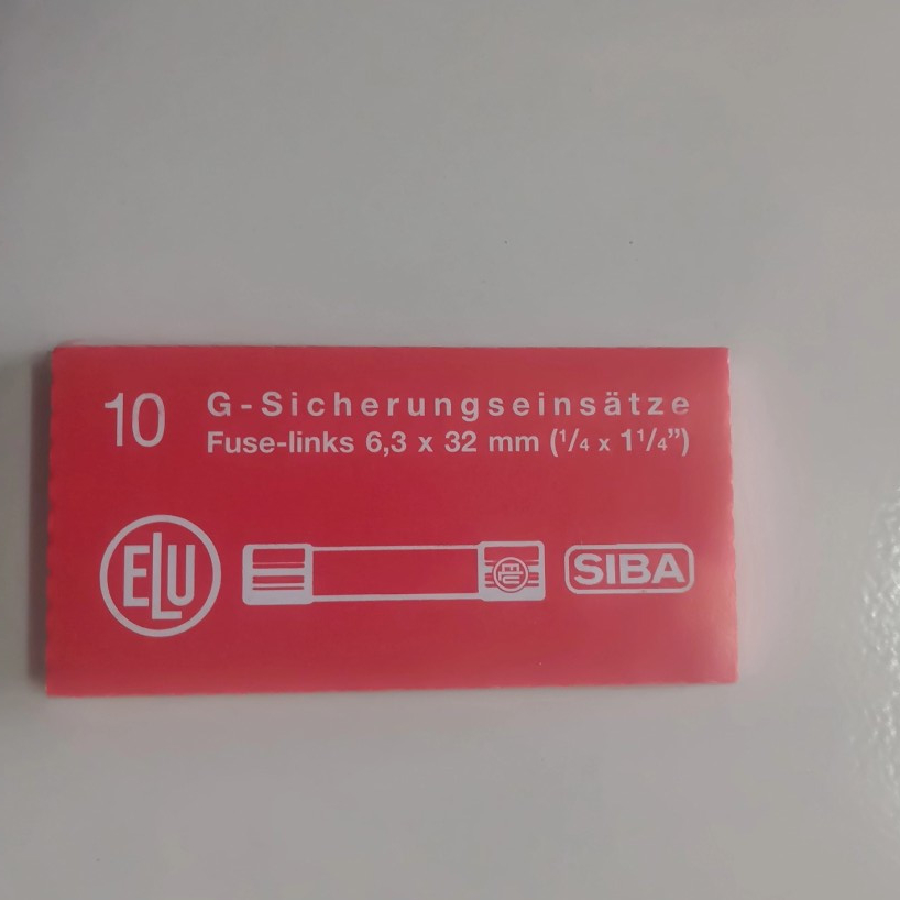 Fuse Siba 6,3x32 4A 500V Original Siba P/N.7006563 Fuse Siba 6,3x32 4A 500V Original Siba P/N.700656