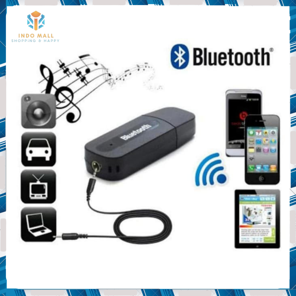 Bluetooth Receiver Jack Audio 3,5mm bloototh blutooth car mobil Indomall