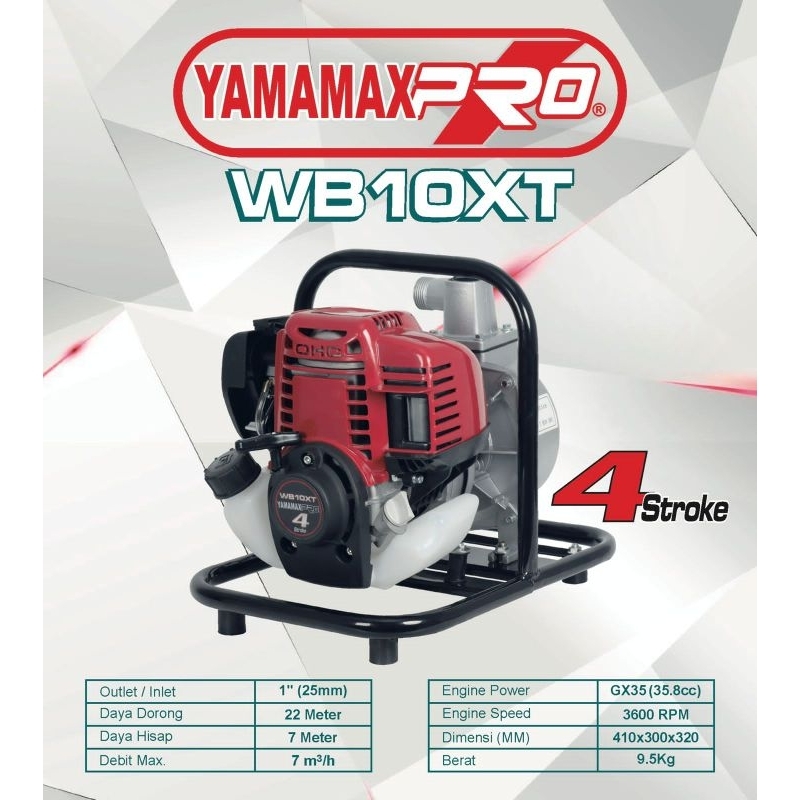 Pompa Air Alkon 1" WB 10XT 4Tak Bensin Murni YAMAMAX PRO