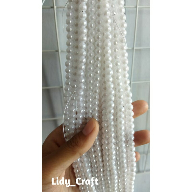Manik Mutiara sintetis Ringan / mute ringan 6mm / grade A DIY
