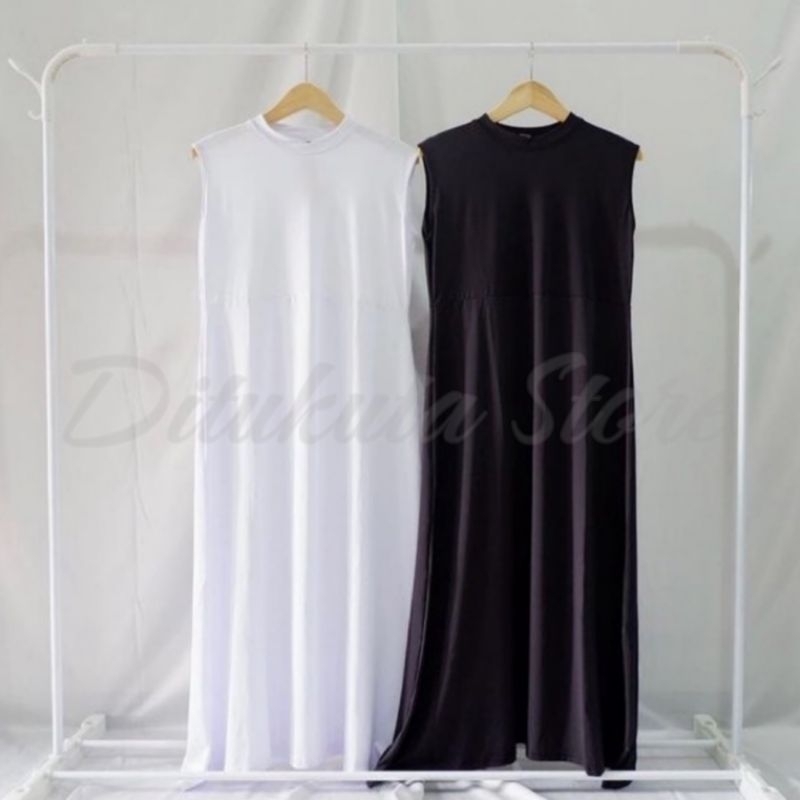 INNER DRESS GAMIS MANSET TANPA LENGAN BAHAN RAYON PREMIUM