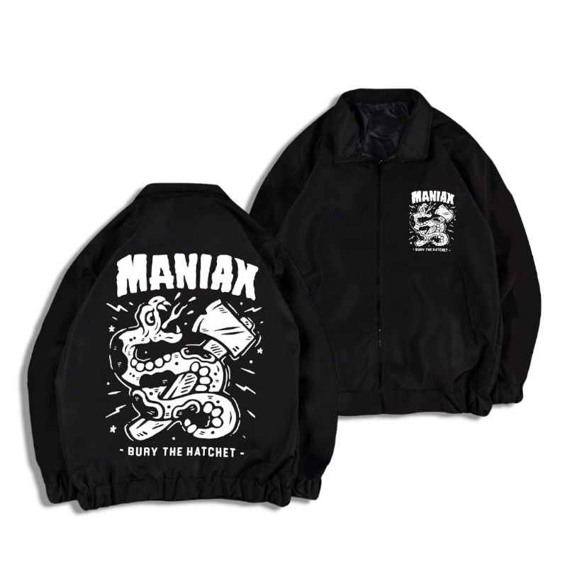 JACKET MOTIF/ COACH JACKET/  WINDBREAKER PUTIH JACKET/ JACKET BAHAN PARASUT PREMIUM ANTI AIR Motif M