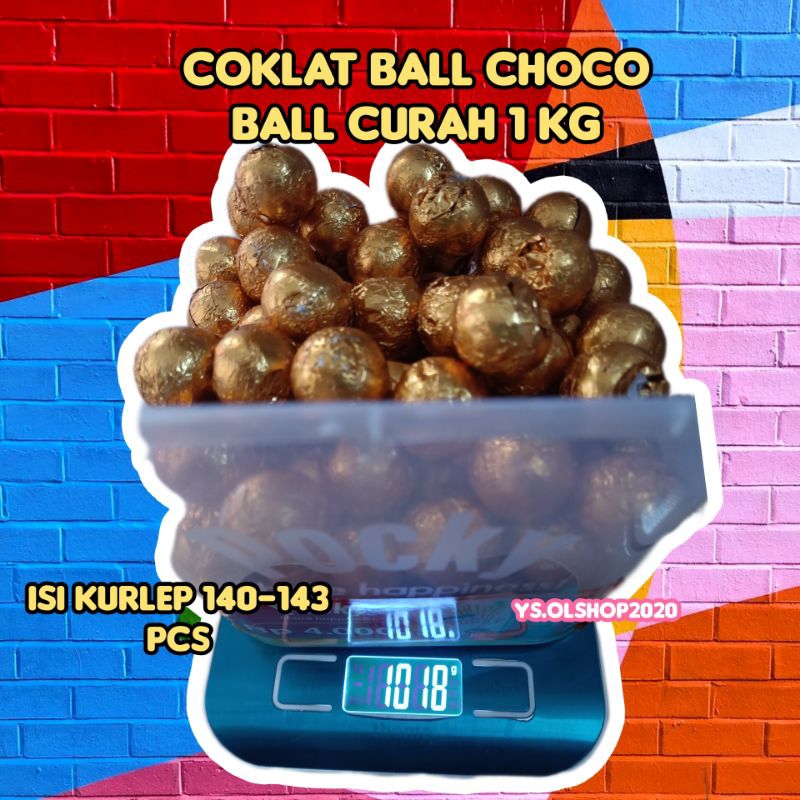 

Ready 1 Kg Coklat Ball Choco Ball Crispy Coklat curah Halal isi kurlep 140 - 143 Pcs expired 2025