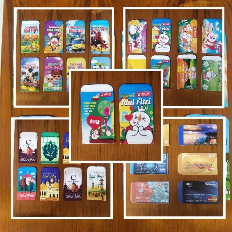 

(10pcs) Amplop Lebaran Idul Fitri / Angpau Karakter kartun & muslim isi 10 lembar.