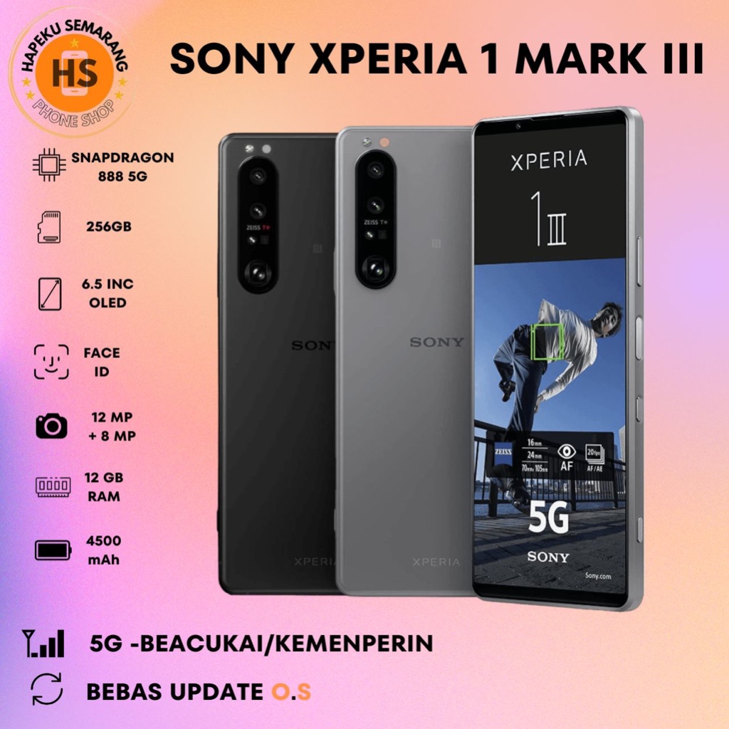 Sony Xperia 1 Mark iii 12/256GB Super Mulus Like New Seperti Baru Bergaransi Aman