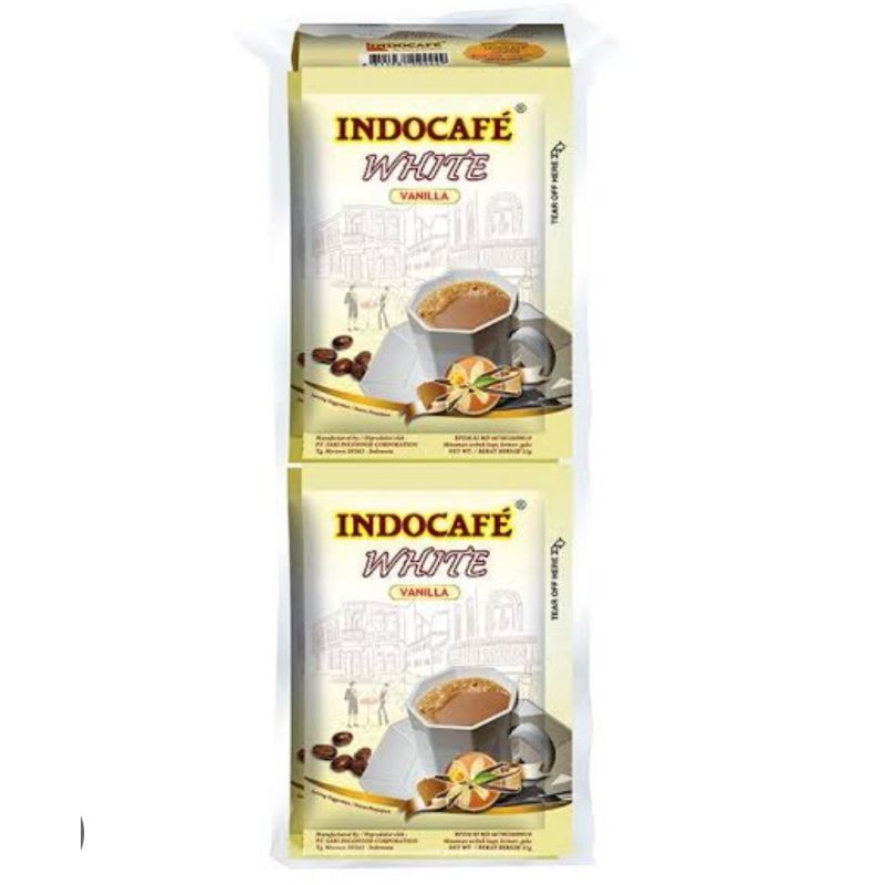 

Indocafe white Vanilla isi 10 sachet