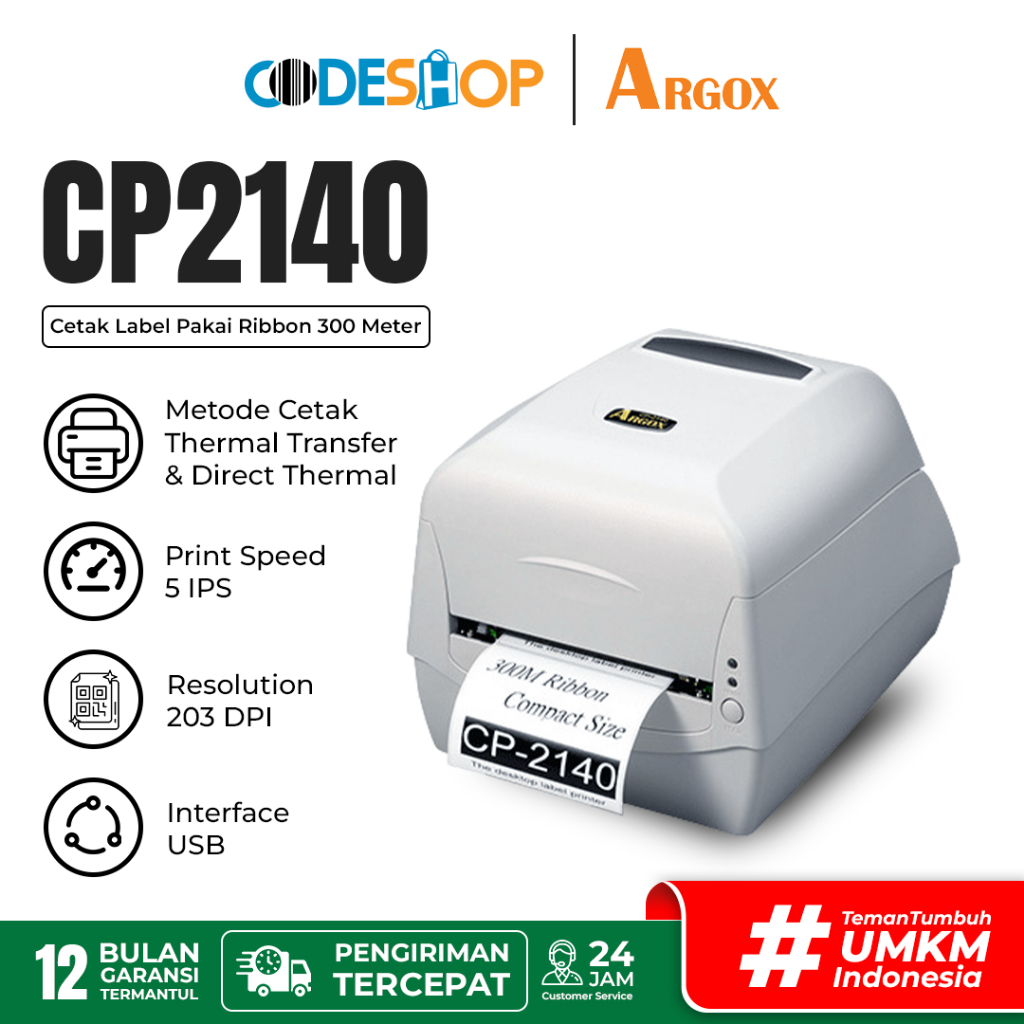 Barcode Printer ARGOX CP2140 - Label Barcode ARGOX CP-2140