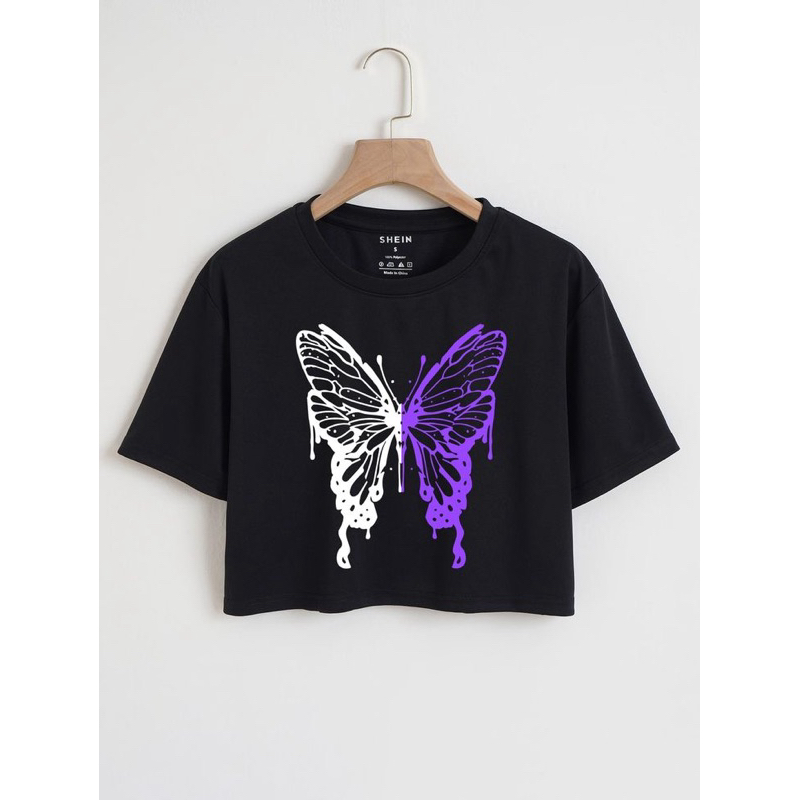 Kaos cewek cowok couple keluarga butterfly kupu kupu