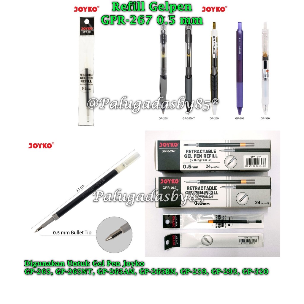 

(1 Biji) Refill Gelpen JOYKO GPR-267 GPR-200 GPR-341 GPR-203 GPR-263 / Gel Pen Refill Isi Ulang Pen Isi Pulpen Joyko GPR-267 0.5 mm / Joyko GPR 267 GPR267