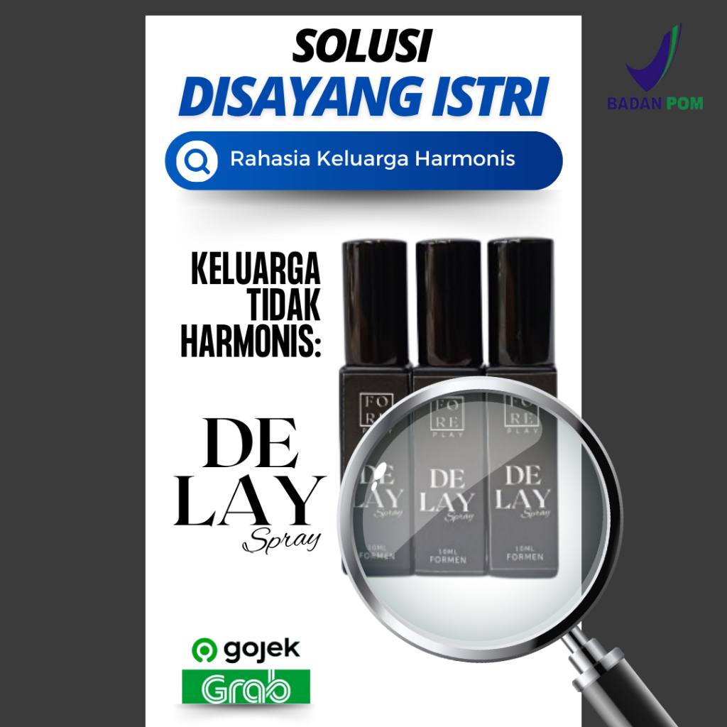 Obat Herbal spray DELAY SPRAY Stamina Pria Bpom No.1 obat ejakulasi dini laki laki