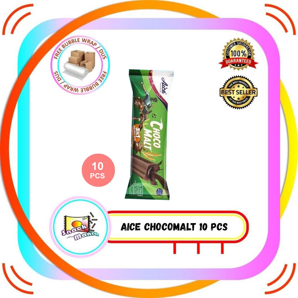 

AICE Ice Cream Chocomalt 3 in 1 Stick ~ 49 ml x 10 pcs Es Krim Stik