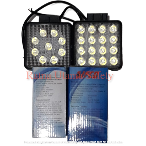 Led Work Light / lampu Kerja Sorot Kabut Fog Lamp Led Putih 9 Mata Led 27 W Dan 16 Led 48 W Mata Mod