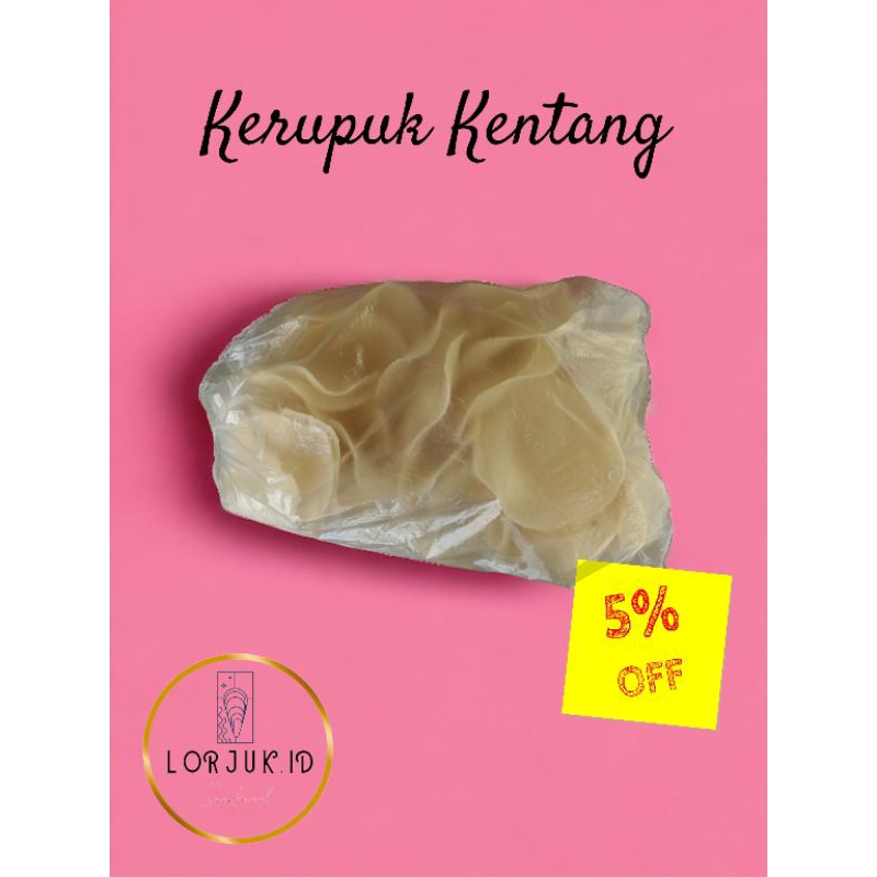 

KERUPUK KENTANG SIAP GORENG/Kerupuk Kentang/Kentang Tipis/Oleh-oleh Khas Madura