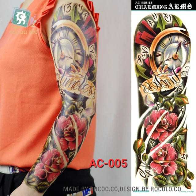Tato Temporer Tattoo Tatto Temporary Panjang Full Lengan Tangan Besar Tahan Lama 2-7 Harian Anti Air