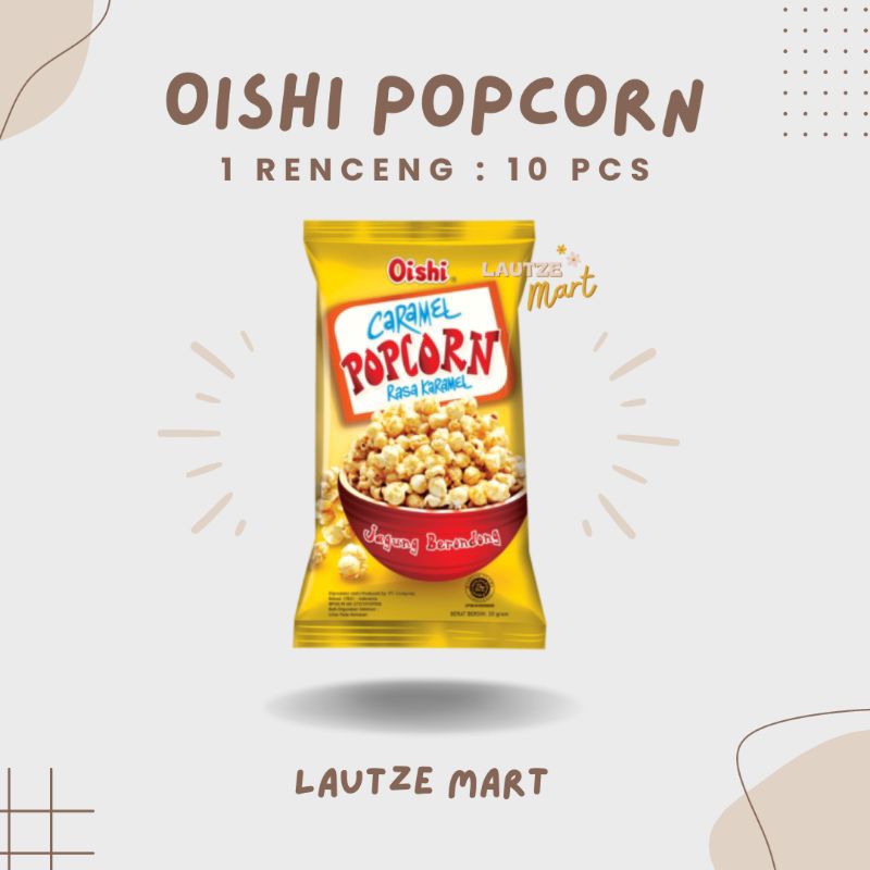 

Oishi Popcorn Rasa Karamel 1 Renceng Isi 10 @20gr