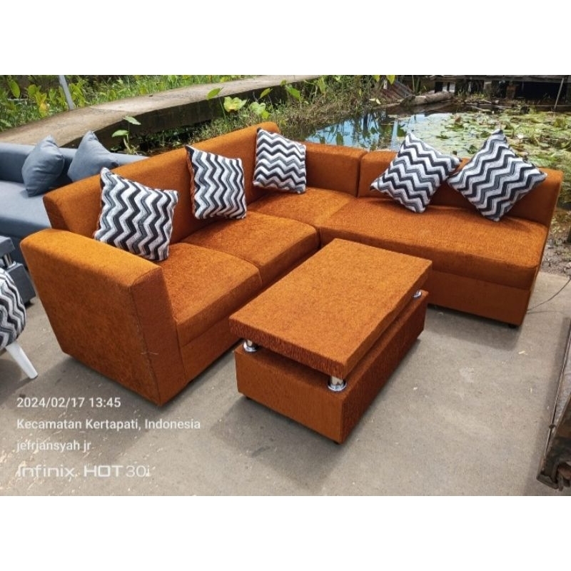 SOFA L PUTUS   SOFA SELONJORAN SOFA MINIMALIS  SOFA RUANG TAMU SOFA PALEMBANG REQUEST WARNA GRATIS P