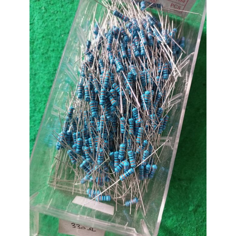 10pcs Resistor 330 ohm 1/2watt biru toleransi 5% 1/2 watt